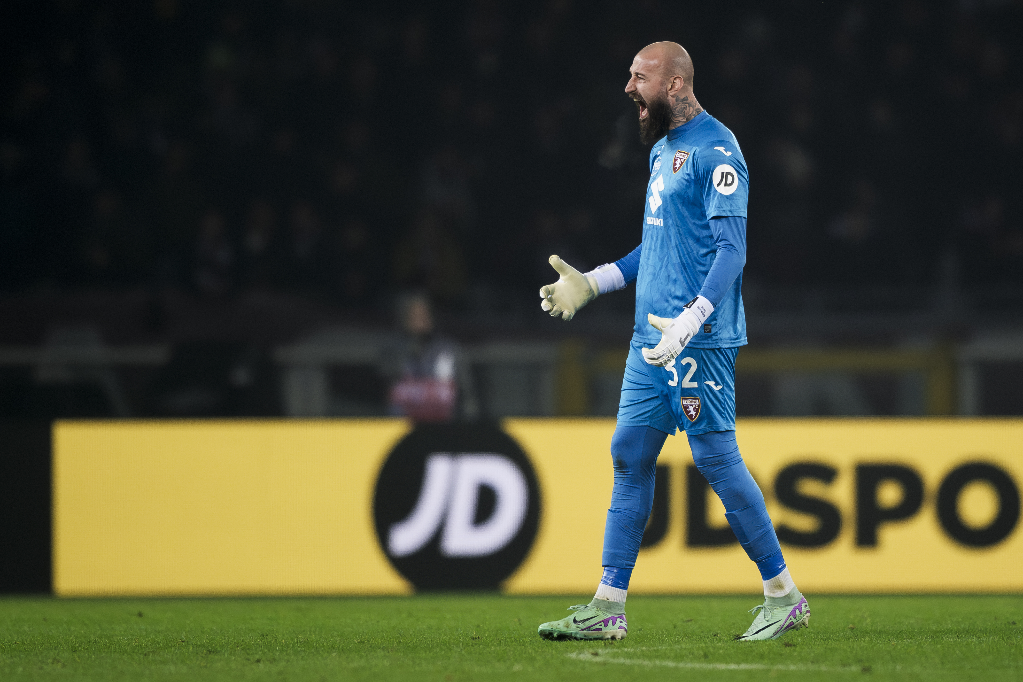 Vanja Milinkovic-Savic celebrates Torino's win over Milan